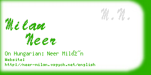 milan neer business card